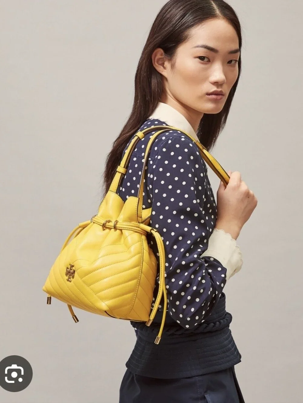 Tory Burch Kira Quilted Bucket Crossbody Bag